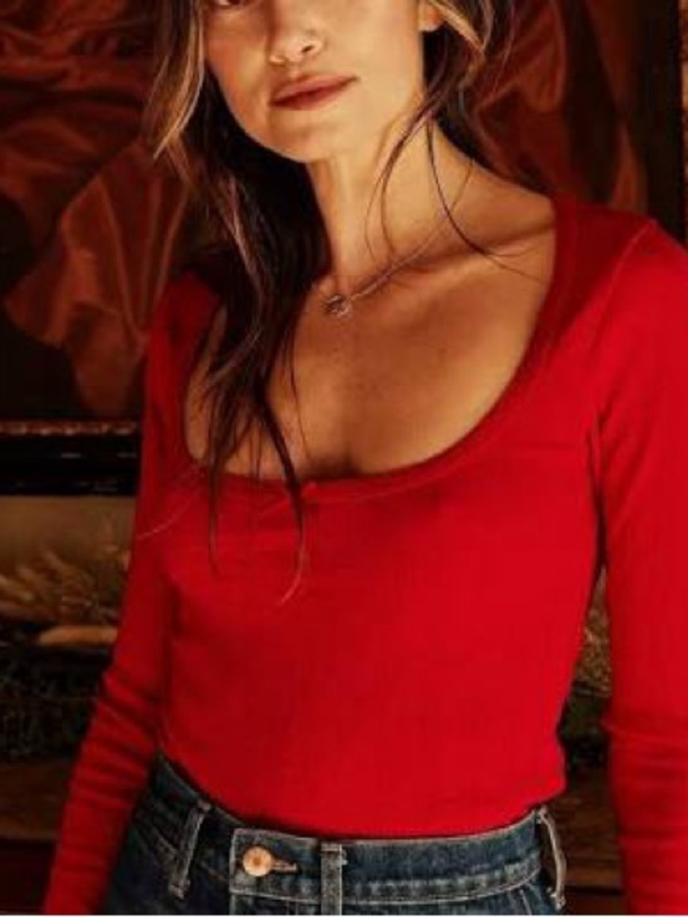 Dôen Romy Red Long Sleeve Tee